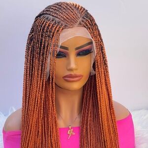 BRAIDED WIGS  ON  13*6 LACE  CLOSURE 46"